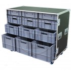12 Drawer Storage Flight Case